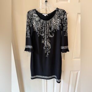 Dressbarn Women’s Black Color Sleeveless Dress Size 4 Gothic Elegant